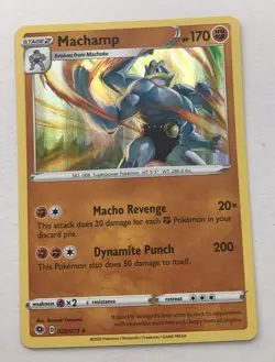 026/073 Machamp Rare Holo SWSH3.5 Champion's Path Pokemon Trading Card Foil TCG - Image 1