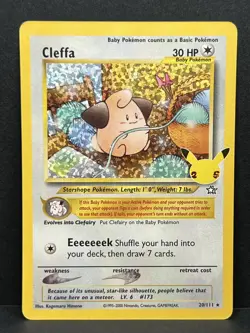 Cleffa - 20/111 - Pokemon Celebrations Classic Collection Holo Rare Card - NM - Image 1