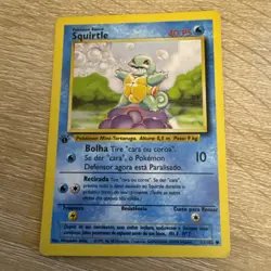 Pokemon TCG Squirtle Base Set, 1st Edition Common Card 63/102 Portuguese - Image 1