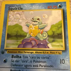 Pokemon TCG Squirtle Base Set, 1st Edition Common Card 63/102 Portuguese - Image 2