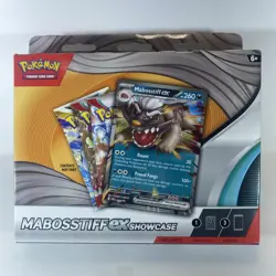 Pokemon Mabosstiff EX Showcase Box 3 Booster Packs Factory Sealed 1 Promo Card - Image 1