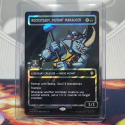 TMNT ROCKSTEADY, MUTANT MARAUDER - Surge Foil Borderless Pixel #0094 MTG Magic - Image 1