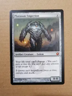 Platinum Emperion Scars of Mirrodin MTG Regular Lightly Played Like Your Ex - Image 1