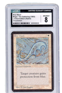 1993 Magic the Gathering MtG LIMITED EDITION ALPHA BLUE WARD CGC 8 - Image 1