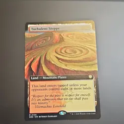 Turbulent Steppe 0106 Strixhaven: School of Mages Foil Full Art Rare Land - Image 1