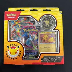 Pokemon Day 2026 Collection Box Pikachu Promo Card Coin 3 Booster Packs - Image 1
