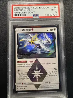 2018 Pokemon Arceus Prism Star Holo PSA 9 Sm-Forbidden Light - Image 1