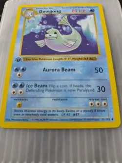 Pokemon Dewgong Card 25/102 1st Edition Shadowless - Image 2