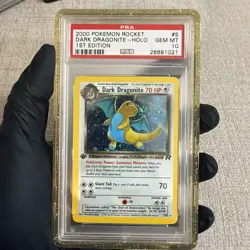 1st Edition Dark Dragonite Team Rocket Holo SWIRL 🌀PSA 10 Pokemon 2000 #5 - Image 1