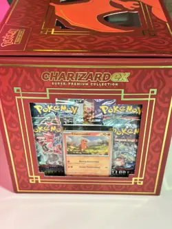 Pokemon Charizard Ex Super Premium Collection Display Figure with Cards-SEALED - Image 3