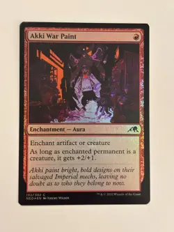 Akki War Paint Kamigawa: Neon Dynasty FOIL Magic the Gathering MTG - Image 1