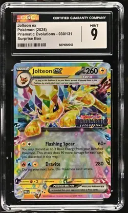 CGC Mint 10 Jolteon ex 030/131 Pokemon Prismatic Evolutions Stamp PRE EN - Image 3