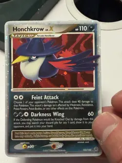 Pokemon Honchkrow LV.X 132/132 Secret Wonders Holo Rare LV.X - Image 2