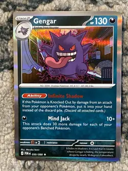 Gengar Rare 050/088 POR Pokemon TCG Stage 2 HP 130 Holo Ability - Image 1