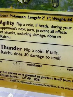 Pokemon TCG Raichu Base Set Holo 14/102 Damaged - Image 3