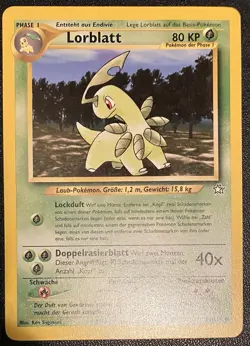 Pokemon TCG Card Bayleef Lorblatt Neo Genesis 29/111 Uncommon Vintage LP WOTC - Image 1