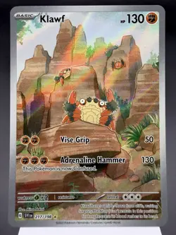 Klawf 217/198 - Illustration Rare - Scarlet & Violet Pokemon Card NM - Image 1