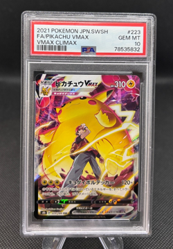2021 POKEMON JAPAN SWORD & SHIELD PIKACHU VMAX CLIMAX 223/184 PSA 10 - Image 1