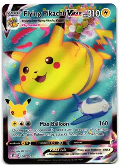 Flying Pikachu VMAX 007/025 - 🌊 Celebrations VMAX Rare Pokemon TCG Holo 🖤 - NM - Image 1