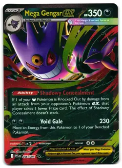 Mega Gengar ex 056/094 - 🌊 Phantasmal Flames Double Rare Pokemon TCG 🖤 - NM - Image 1