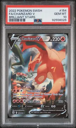 Charizard V 154 Brilliant Stars Pokemon PSA 10 *026 - Image 1