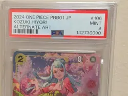 Kouzuki Hiyori Alt Art PRB01 OP06-106 One Piece JP Wings of the Captain PSA 9 - Image 3