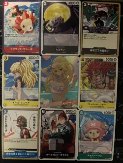 Rare Sexy Anime Waifu Card and 8 One Piece Cards - Image 1