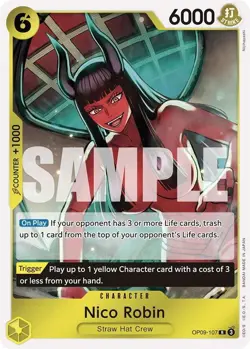 OP09-107 Nico Robin English R One Piece TCG Card Game - Image 2