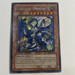 YuGiOh Montage Dragon CT05-ENS01 Secret Rare Limited Edition Card - Image 1