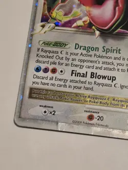 2009 Pokemon TCG Rayquaza C LV.X Holo Promo Card Diamond and Pearl --HP/Damaged - Image 4