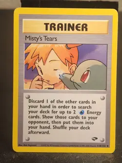 2000 Gym Challenge Misty’s Tears #118 Non Holo Pokemon Card Vtg Art Trade Collec - Image 1