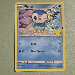 Pokemon Piplup 020/025 Promo Holo Basic McDonald's 25th Anniversary English Card - Image 1