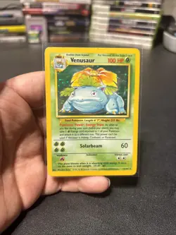 Pokemon TCG Venusaur Base Set Holo Unlimited Rare Card 15/102 MP - Image 1