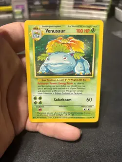 Pokemon TCG Venusaur Base Set Holo Unlimited Rare Card 15/102 MP - Image 3