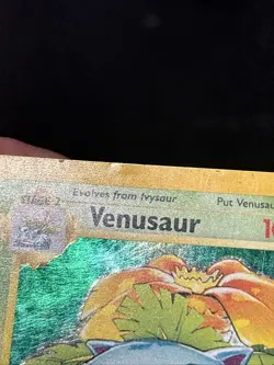 Pokemon TCG Venusaur Base Set Holo Unlimited Rare Card 15/102 MP - Image 5