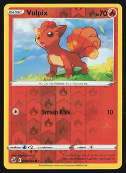 SWSH08: Fusion Strike Vulpix (29) #029/264 Reverse Holo Pokemon Card - Image 1