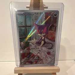 Pokemon Purrloin 136/086 Sv: White Flare Holo Illustration Rare 60 HP Basic Card - Image 1