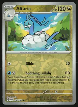 SV03: Obsidian Flames Altaria #160/197 Reverse Holo Pokemon Card - Image 1