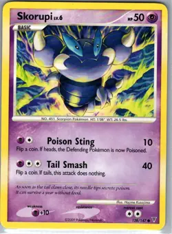 Skorupi 128/147 Non Holo Supreme Victors - Pokemon Card - NM - Image 1