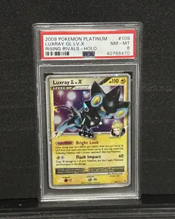 2009 Pokemon Platinum Luxray Holo PSA 8 Rising Rivals Card #109 - Clean Holder - Image 1