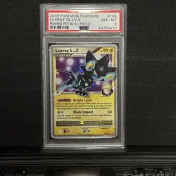 2009 Pokemon Platinum Luxray Holo PSA 8 Rising Rivals Card #109 - Clean Holder - Image 2