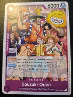 Kouzuki Oden OP13-063 Uncommon Carrying On His Will One Piece Card Game - Image 1
