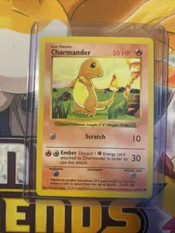 Charmander Shadowless 46/102 NM Near Mint 1999 Base Set Non-Holo Pokemon Card - Image 1