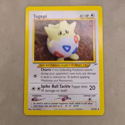 NM Near Mint Pokemon Neo Destiny Togepi 56/105 WOTC Vintage Card - Image 1
