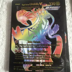 Urshifu Black Foil V Rainbow Fan Art Card - Image 1