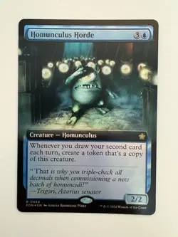 Homunculus Horde Foil Borderless MTG Magic the Gathering Card NM Near Mint FDN - Image 1