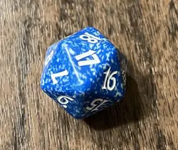 Magic The Gathering MTG Black Lotus Spindown Beatdown Life Counter Blue Die - Image 3