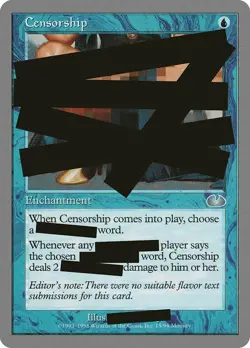 MTG Censorship Unglued Uncommon NM - Image 1