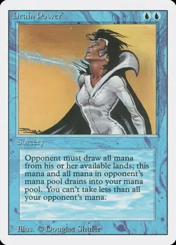 Drain Power NM/M Revised Edition 3rd Blue Sorcery English MTG Magic - Image 1