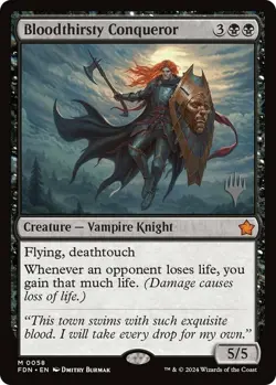 Light Play, English MTG Regular Bloodthirsty Conqueror - Promo Pack Promo Pack: - Image 1